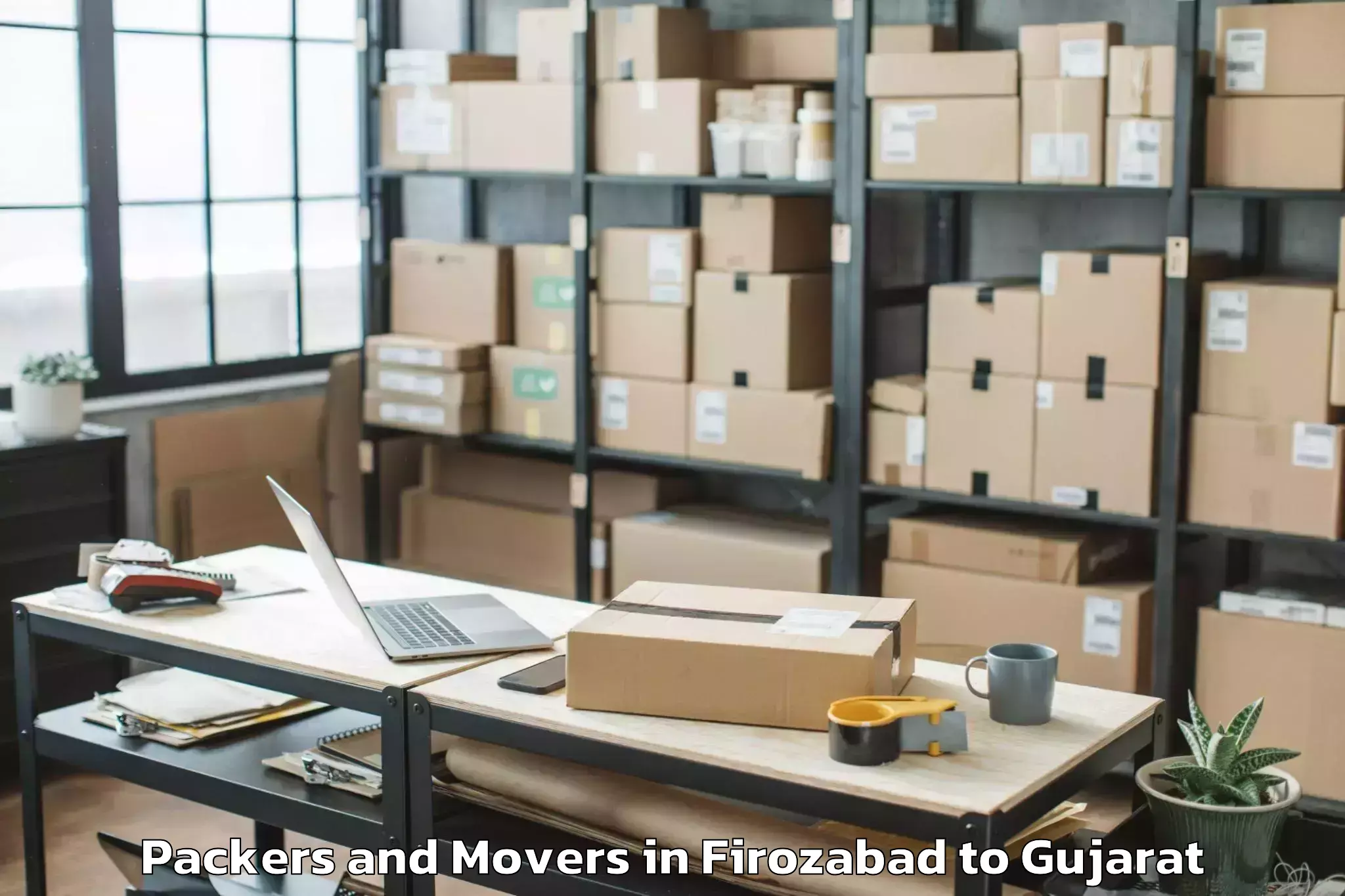 Reliable Firozabad to Jhulasan Packers And Movers